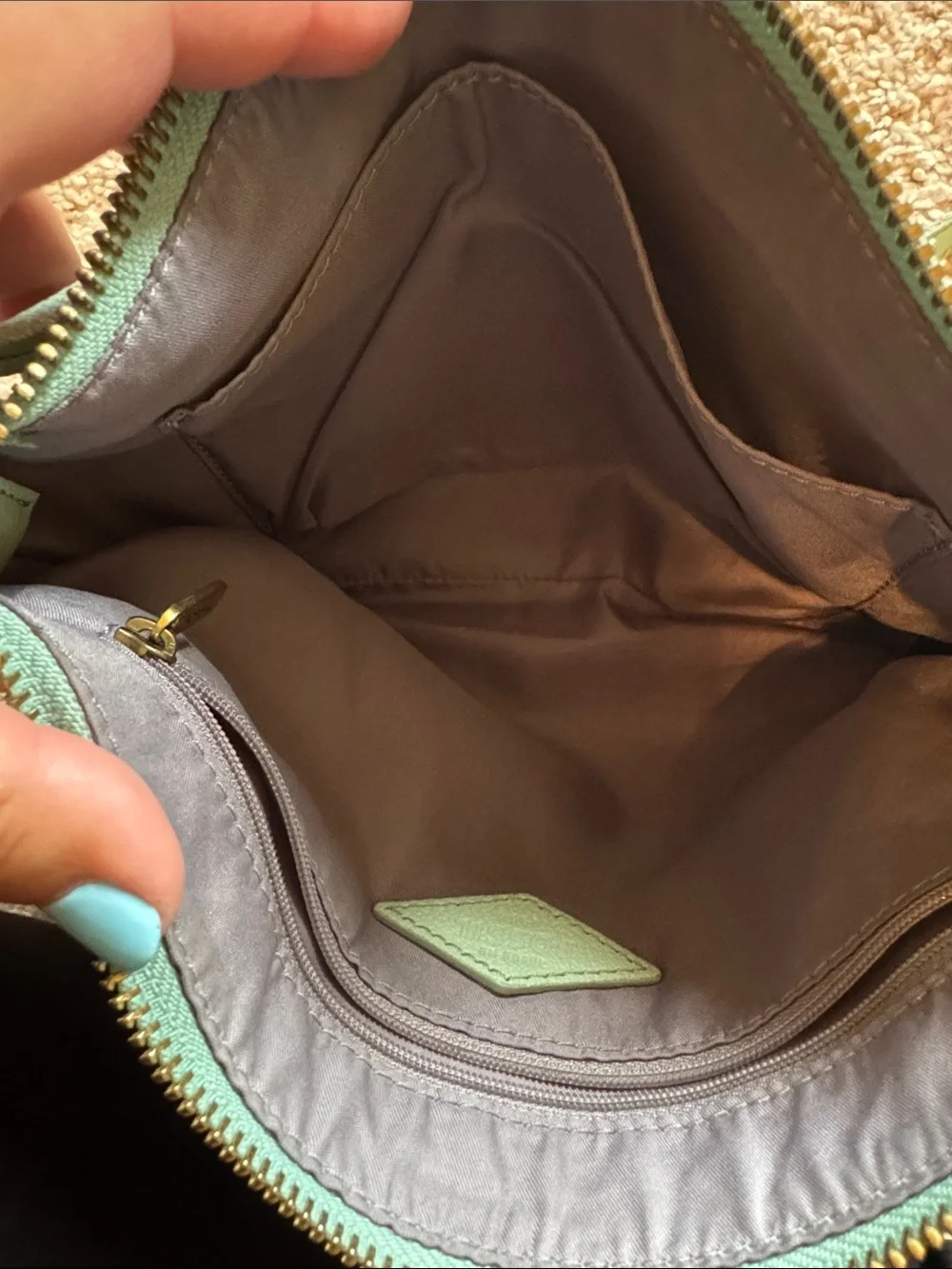 Mint Leather Crossbody Bag - Fossil